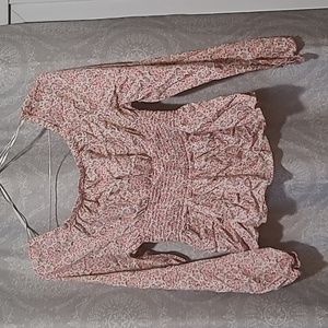 Puff sleeve cinch top